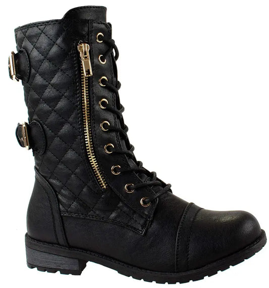 Combative Black Booties