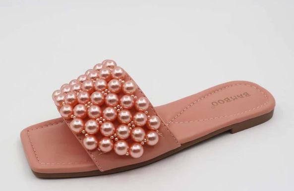 Lady Beads Pink Pearl Sandals