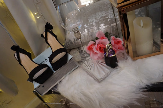 All Wrapped Up Black Heels