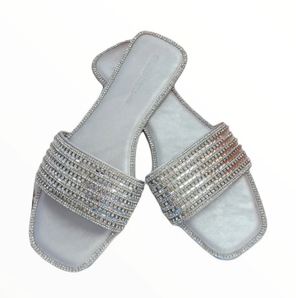 Silver Bells Flat Sandals