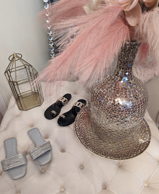 Silver Bells Flat Sandals